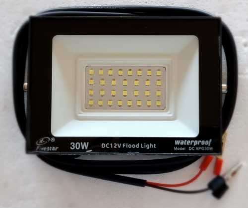 12V FLOODLIGHT 30W -  EMERGENCY SOLUTION TO LOADSHEDDING FOR OUTDOORS AND INDOORS