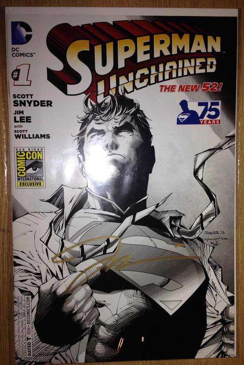 Superman Unchained #1 SDCC Sketch Variant Exclusice Signed Jim Lee