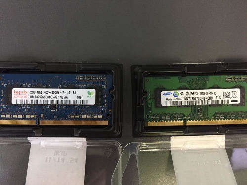2 x DDR3 2GB Modules laptop RAM