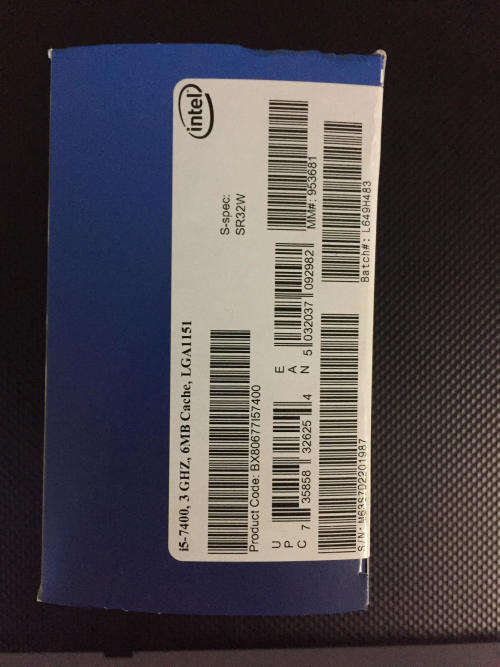 Intel Kabylake-s lga1151 i5-7400 - Quad core 3.0Ghz