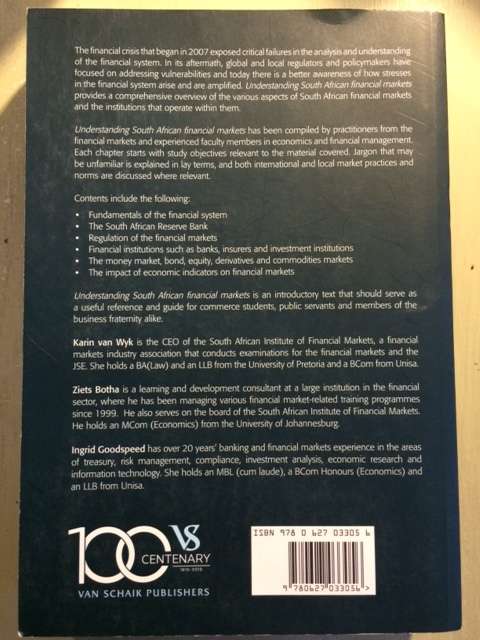 Understanding South African financial markets 5th Edition 2015