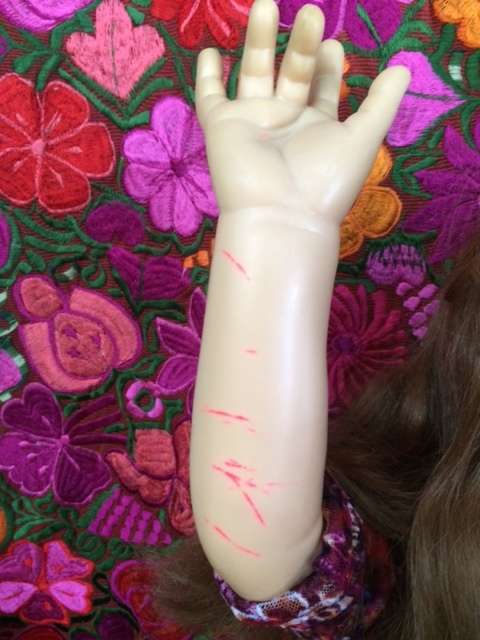 Gorgeous Tall Vintage Doll with Wig and Party Dress - 87 cm tall with code  AE 3651