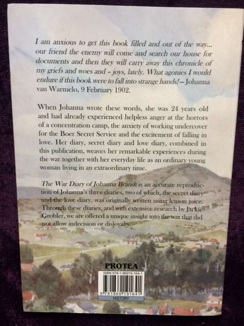 The War Diary of Johanna Brandt edited by Jackie Grobler | Anglo-Boer War | As New