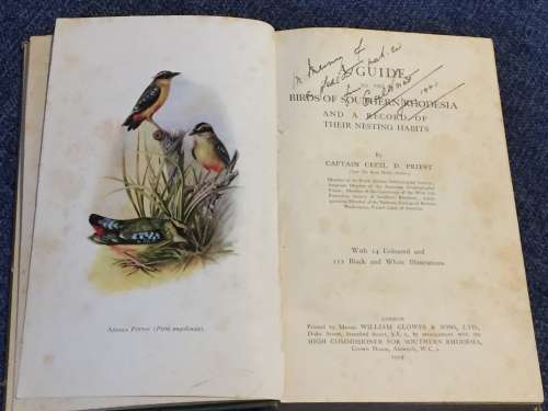 A Guide to the Birds of Southern Rhodesia and a Record of Their Nesting Habits by Cecil D. Priest