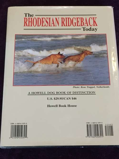 The Rhodesian Ridgeback Today by Stig G Carlson