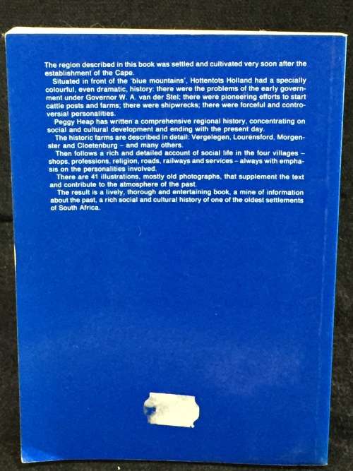 The Story of Hottentots Holland by Peggy Heap | Signed