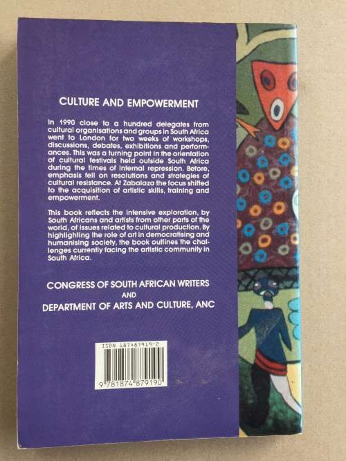 Culture and Empowerment by Andries Walter Oliphant | Zabalaza Festival