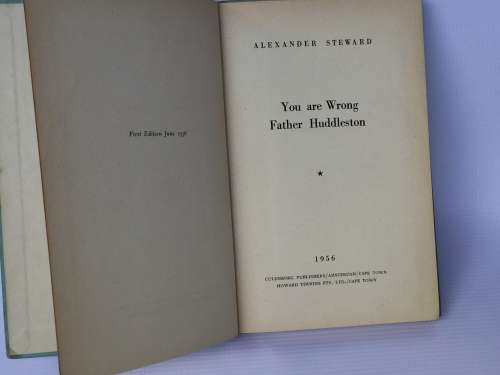 You are Wrong Father Huddleston by Alexander Steward | First Edition 1956