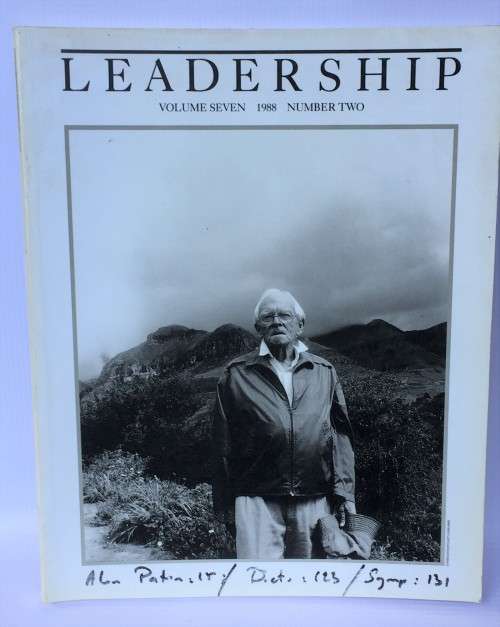 Leadership Magazine 1988 Volume Seven No 2 ~ Alan Paton Article and Gideon Mendel Photos