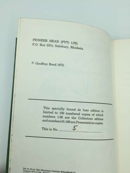 Remember Mazoe by Geoffrey Bond | Signed De Luxe Collectors Edition No 5