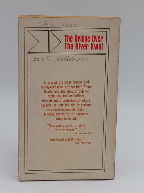 The Bridge Over The River Kwai by Pierre Boulle