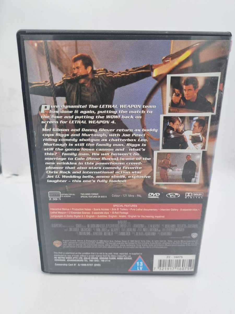 Lethal Weapon 4 DVD - Mel Gibson