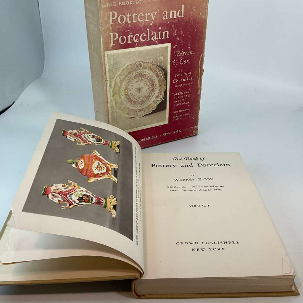 The Book of Pottery and Porcelain Volume 1 and 2 by Warren E Cox | Box Set