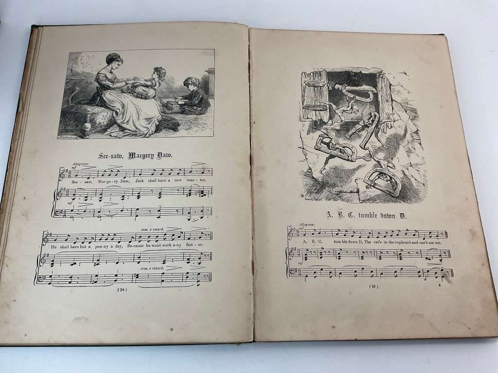 National Nursery Rhymes and Nursery Songs by J.W. Elliott c1890 | Etchings by Dalziel Brothers