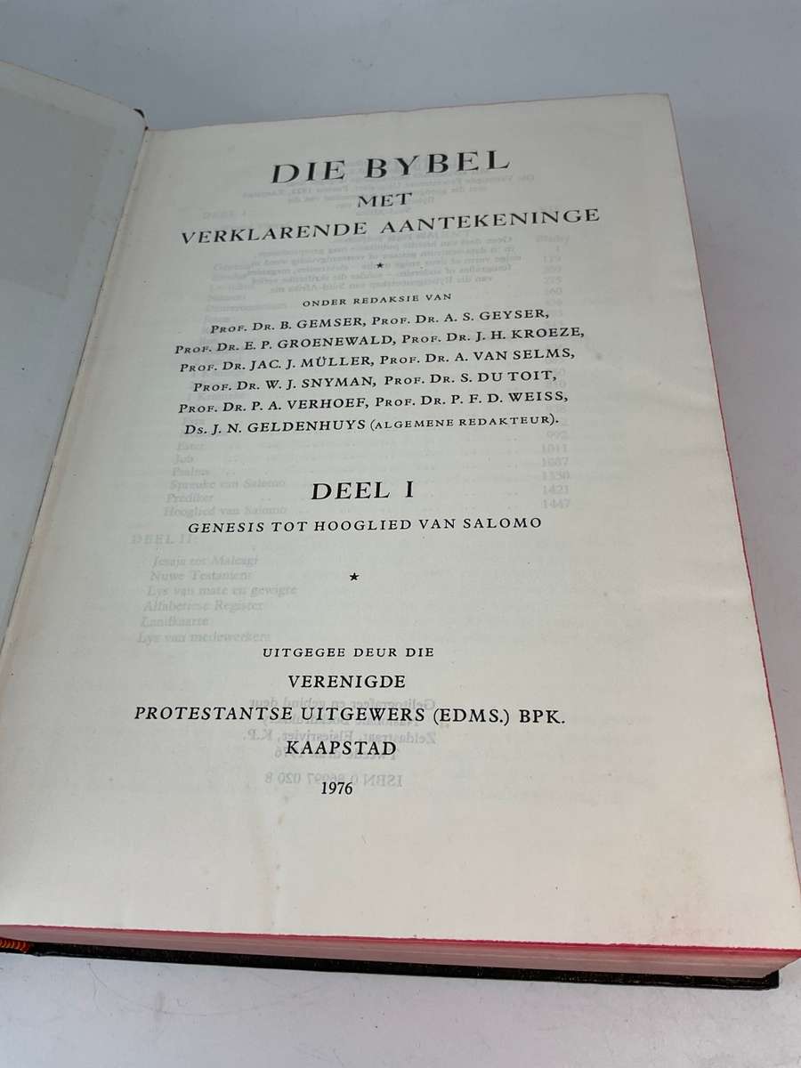 Die Bybel Met Verklarende Aantekeninge - Deel I