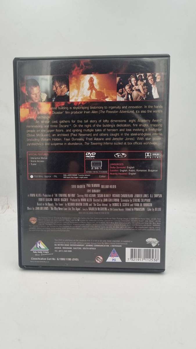 The Towering Inferno DVD - Steve McQueen, Paul Newman & Faye Dunaway
