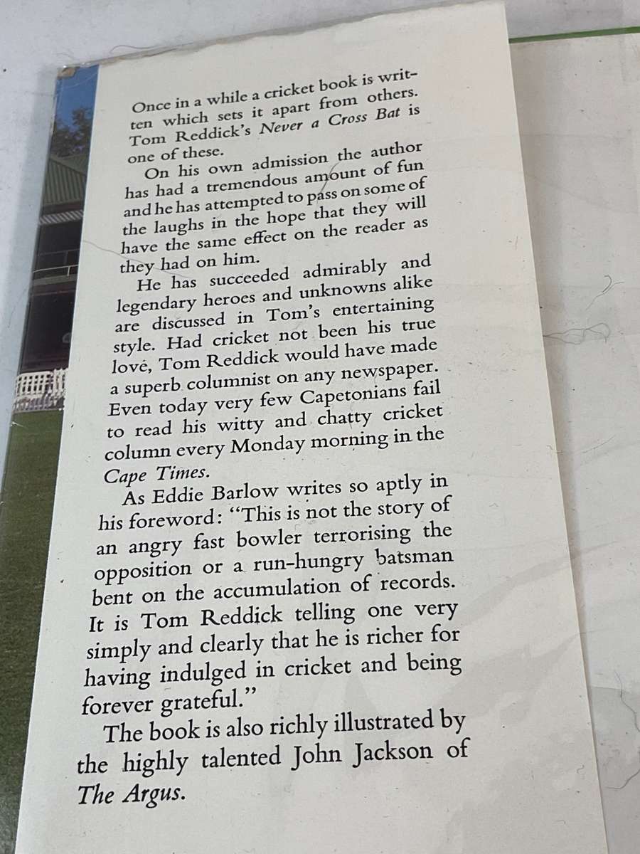 Never a Cross Bat by Tom Reddick