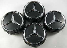 Mercedes black raised centre caps