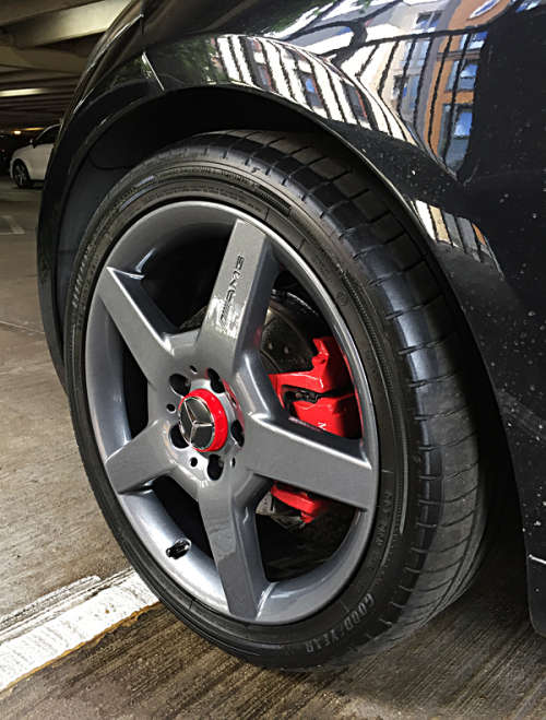 Mercedes raised center caps - 75mm