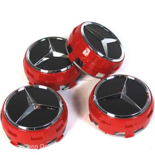 Mercedes raised center caps - 75mm