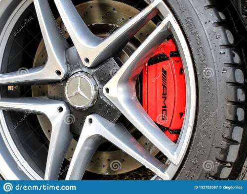 Mercedes raised center caps - 75mm