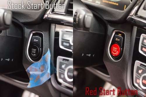 BMW Start/Stop button in red