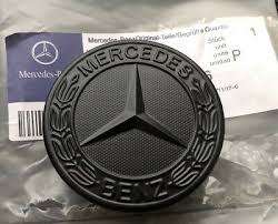 Mercedes Black bonnet badge