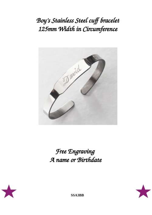 Baby Boy Stainless Steel Keepsake Bracelet