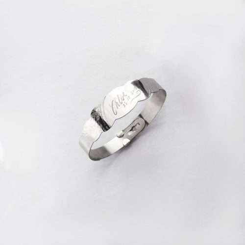 Baby  Stainless Steel Keyhole Keepsake Bracelet (Crazy R1 Start)