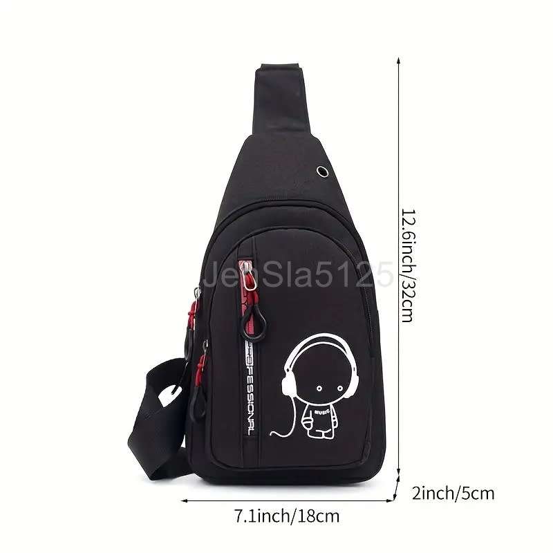 Blue Luminous Cross Body Shoulder Bag (Unisex)