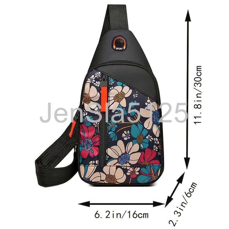 COMBO DEAL ! Ladies Leaf Print Cross Body Shoulder Bag with a matching mini bag
