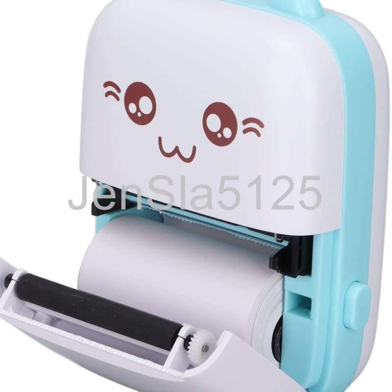 BLUE WIRELESS MINI BLUETOOTH POCKET THERMAL PRINTER