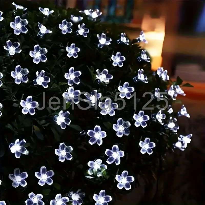 Solar Powered Cherry Blossom String Lights - 30 Leds