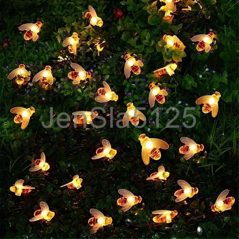 Solar Powered Honeybee String Lights - 30 Leds
