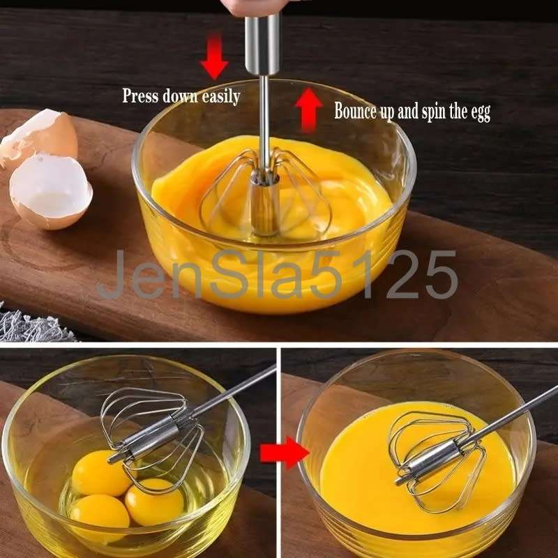 Stainless Steel Semi-Automatic Whisk (25cm)