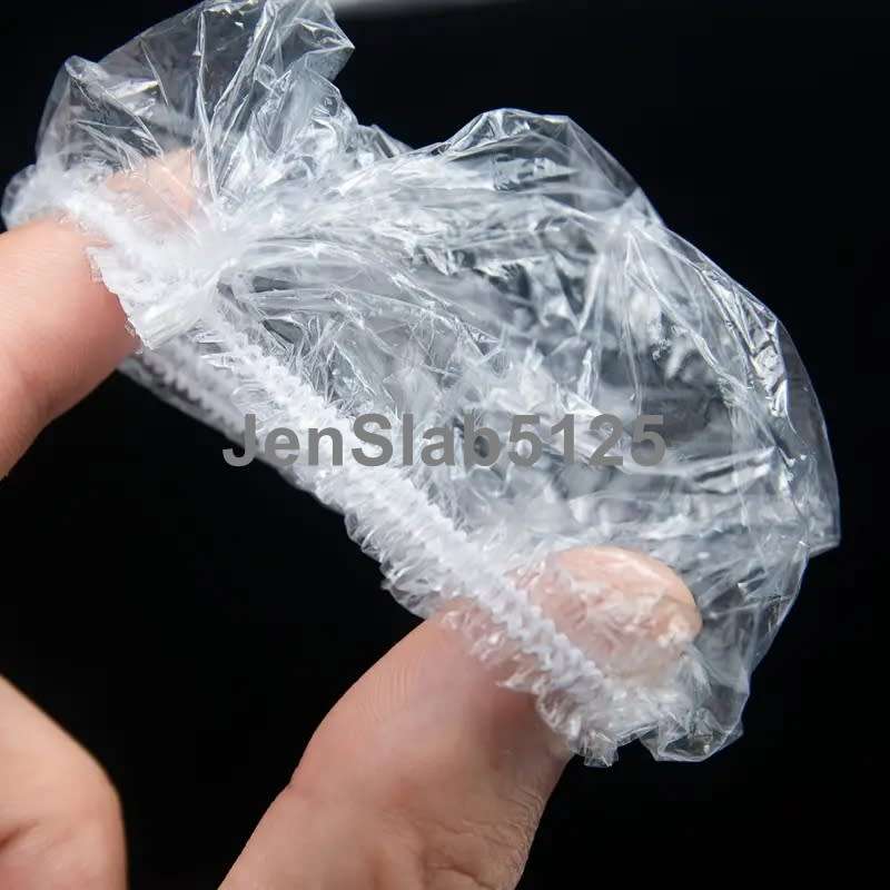 ELASTIC TRANSPARENT WATERPROOF EAR CAPS (X10) KEEPS FROM GETTING WET