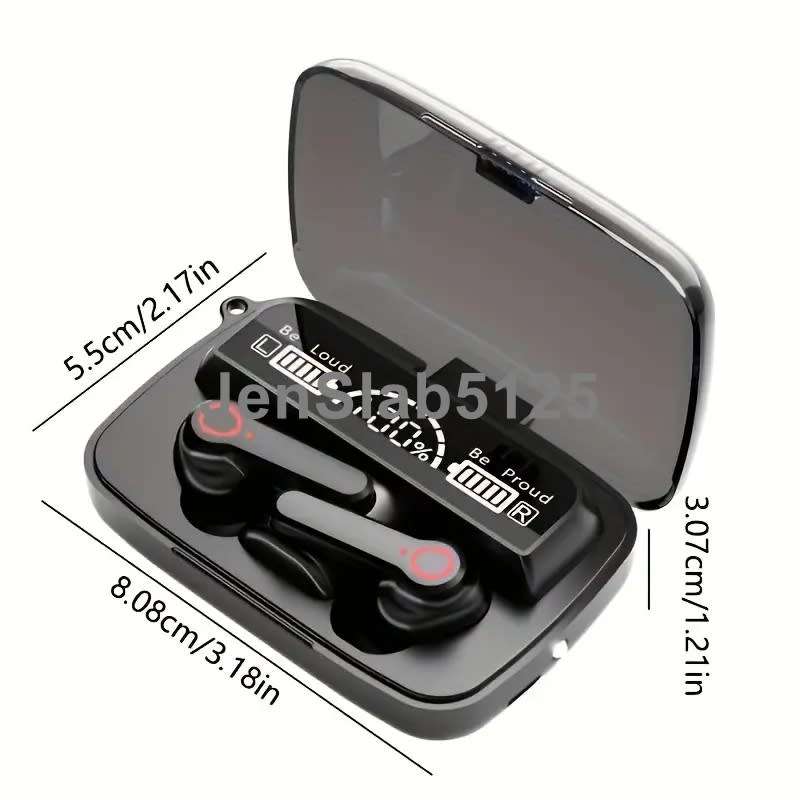 TWS WIRELESS EARBUDS WITH TOUCH CONTROL, DISPLAY SCREEN AND POWER BANK, SINGLE AND BINAURAL SWITCH
