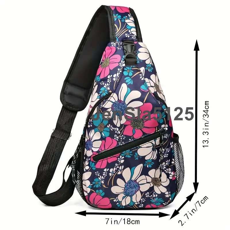 NEW IN - Ladies Floral Print Cycling Strap Cross Body Shoulder Bag