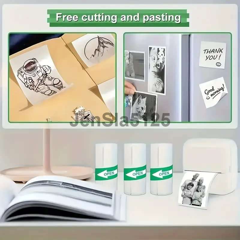 2 X HD PHOTO STICKER MINI THERMAL PRINTER PAPER ROLLS