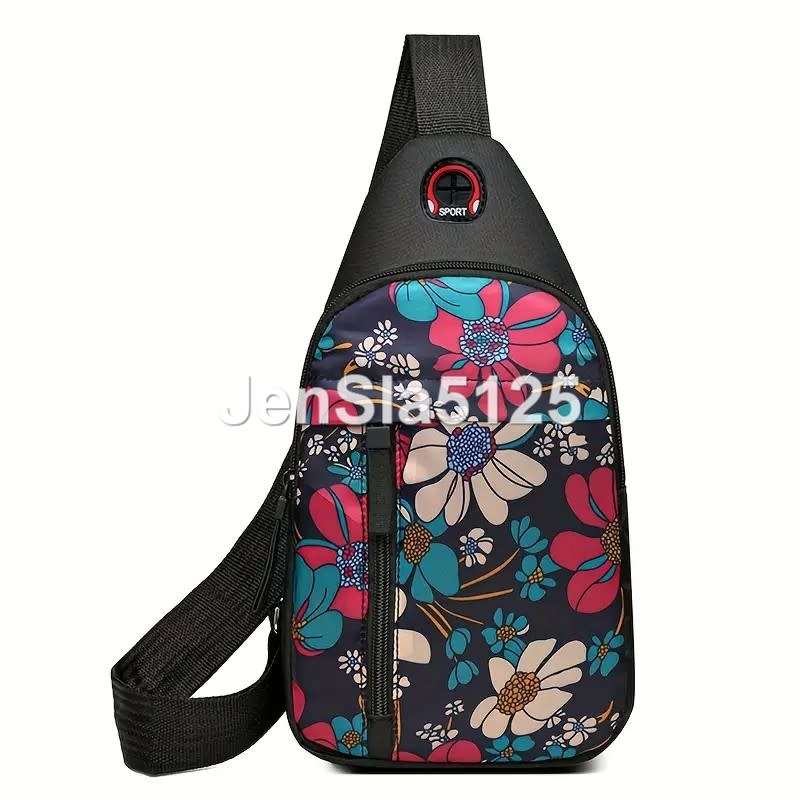 COMBO DEAL ! Ladies FLOWER Print Cross Body Shoulder Bag with a matching mini bag