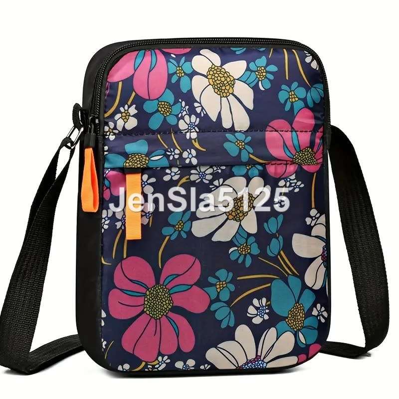 COMBO DEAL ! Ladies FLOWER Print Cross Body Shoulder Bag with a matching mini bag