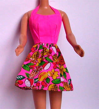 Barbie Clothes: Dress with Fruit Motif