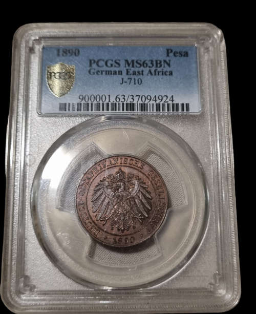 1890 German East Africa 1 Pesa MS 63BN