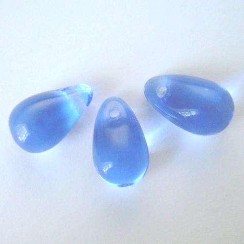 Czech Glass Drop 6x10mm 70pc - (+/- R0.30 each) - Sapphire