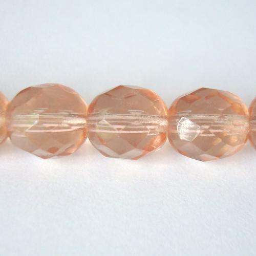 Czech Fire Polished 8mm 30pc - (+/- R0.67 each) - Peach Pink