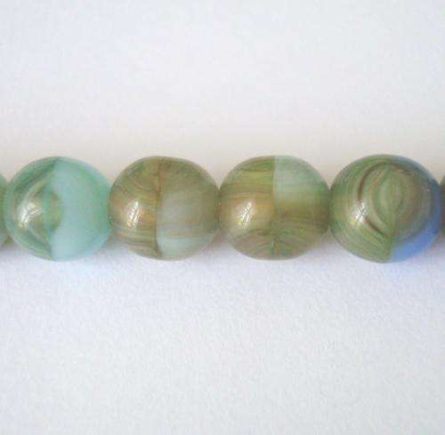 Czech Glass Round 8mm 42pc - (+/- R0.35 each) - Green Mix