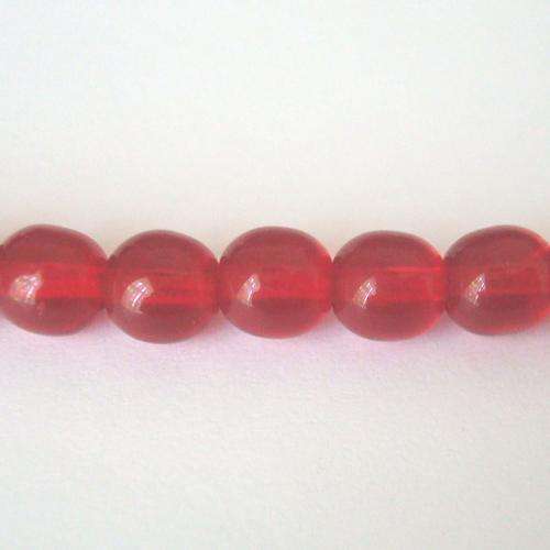 Czech Glass Round 6mm 60pc - (+/- R0.20 each) -Siam