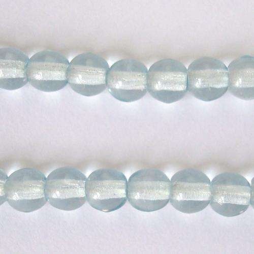 Czech Glass Round 4mm 100pc - (+/- R0.08 each) -Aquamarine Light