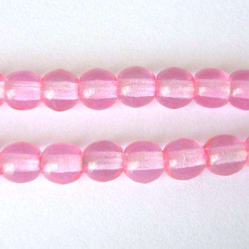 Czech Glass Round 4mm 100pc - (+/- R0.08 each) -Pink