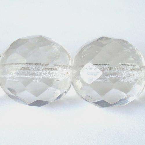 Czech Fire Polished 12mm 21pc - (+/- R1.57 each) - Crystal